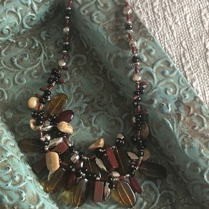 Chico’s Earthy stone statement necklace
